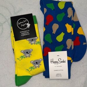 Happy Socks Koala and Pear Pattern Socks